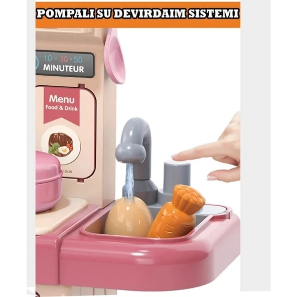 Kayyum Buharlı Mutfak Seti 3 Yaş Üstü Kız Çocuklar İçin Gerçekçi Pişirme Deneyimi - 5