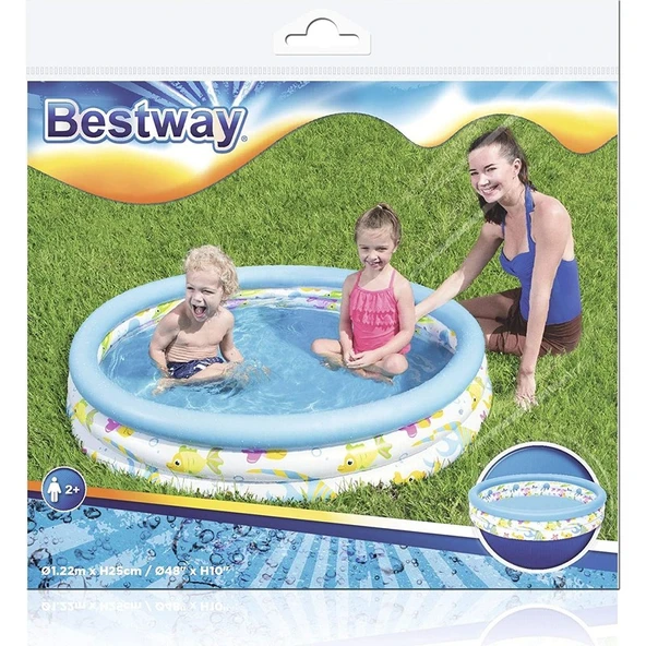 Bestway 51009 3 Halkalı Okyanus Desenli Havuz (122 x 25 cm) - 3