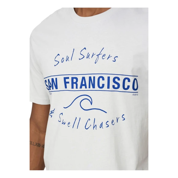 Bisiklet Yaka Baskılı Erkek T-Shirt - Resim 3