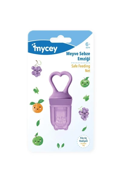 mycey Silikon Meyve Sebze Emziği Mor - 2