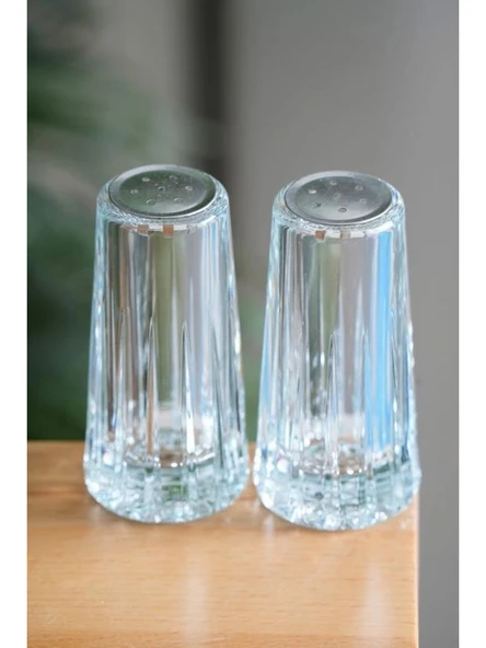 Acar JB7701 Gri Kapaklı Cam Tuzluk Biberlik ürün görseli 1