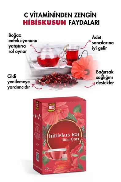Ncs Hibiskus Çayı 30 Süzen Poşet Bitkisel ürün görseli