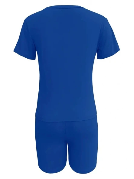 MDB Kadın Kısa Kollu çapa Baskılı Viskon Ikili Takım - Resim 5