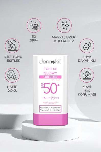 Dermokil Tone Up Glowy Sun Stick SPF 50+ Ton Eşitleyici Stick Güneş Koruyucu 20 g - 3
