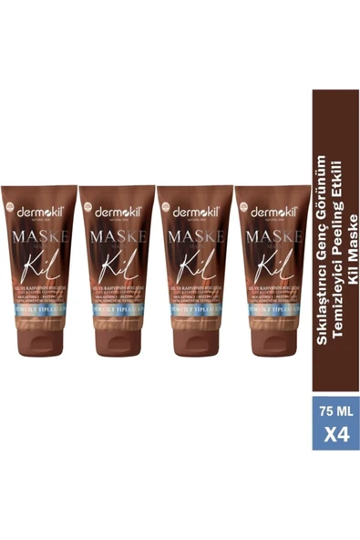 Dermokil Sıkılaştıcı Ve Genç Görünüm Kil Maskesi 75 ml X 4 Adet