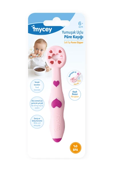 mycey Yumuşak Uçlu Püre Kaşığı - Pembe - 3