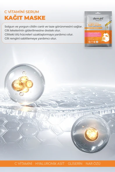 Dermokil KAĞIT MASKE C VİTAMİNİ / SALİSİLİK ASİT 23GR - 4