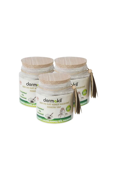 Dermokil Sen De Kat Kendi Maskeni Kendin Yap Yosunlu Kil Maskesi 220 Ml X 3 Adet