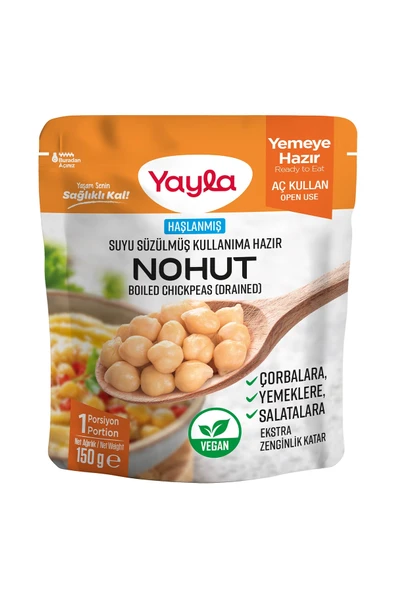 Yayla Haşlanmış Suyu Süzülmüş Nohut 150 gr