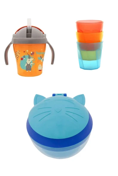 mycey Pipetli Bardak 200 Ml/Mini Bebek Bardakları/Atıştırma Kabı