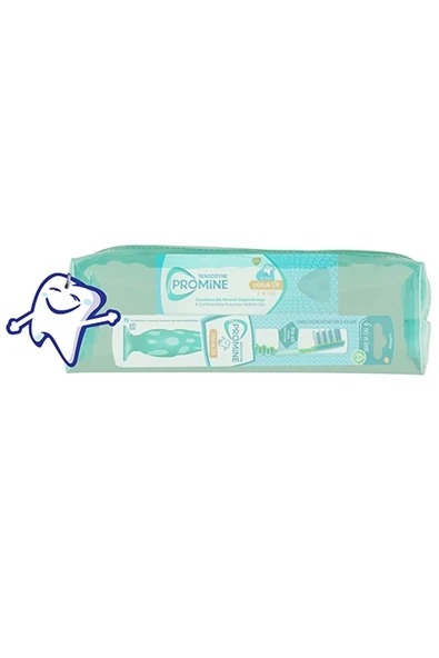 Sensodyne Promine Kids 6+ Diş Macunu + Diş Fırçası Çantalı Set(Yeşil)