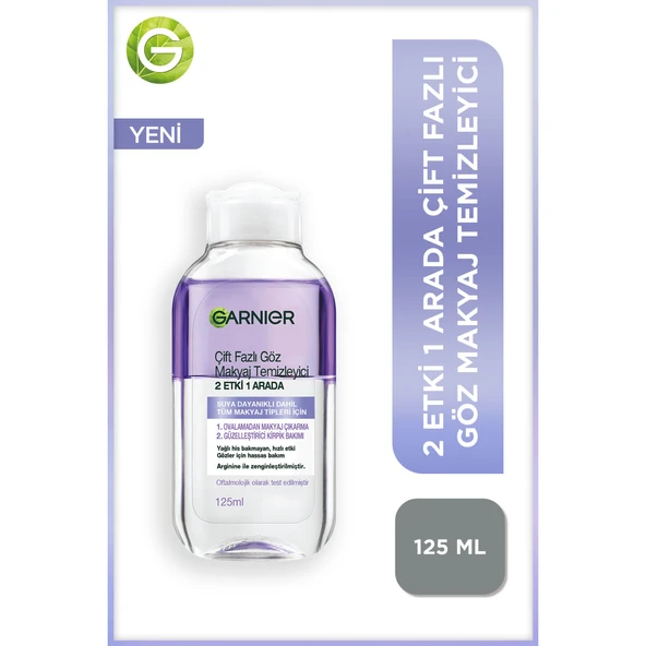 Garnier Çift Fazlı Göz Makyaj Temizleyicisi 2 Etki 1 Arada 125ML ürün görseli