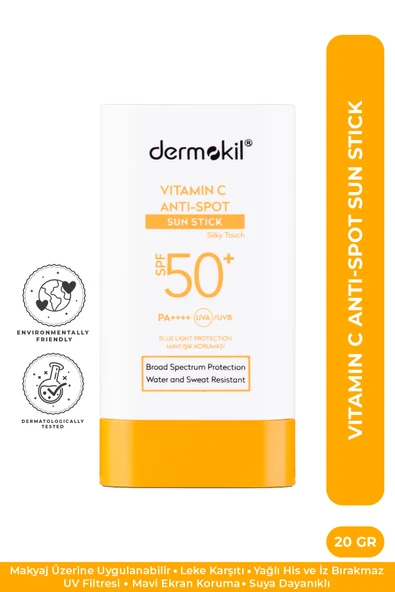 Dermokil Vitamin C Anti-Spot Sun Stick SPF 50+ Leke Karşıtı Stick Güneş Koruyucu 20 g