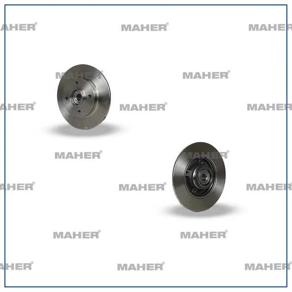 FREN DİSKİ 307 00-07 / 207 06-12 / C4 04-09 / DS3 09-13 ARKA DÜZ ABSLİ PORYALI RULMANLI 249-4 424934 ürün görseli