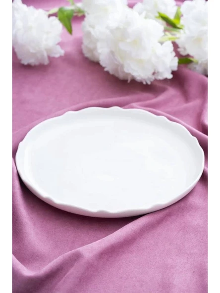 Acar POR6578 Nirvana Yuvarlak Beyaz Porselen Tabak 22,5 cm ürün görseli