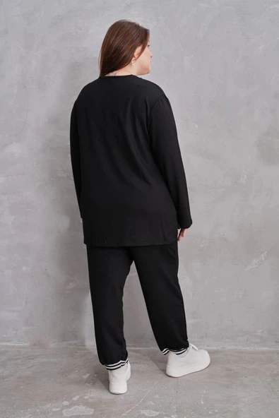 MDB Kadın Yeni Sezon Uzun Kollu Ribana Detay Ikili Takım - Resim 8