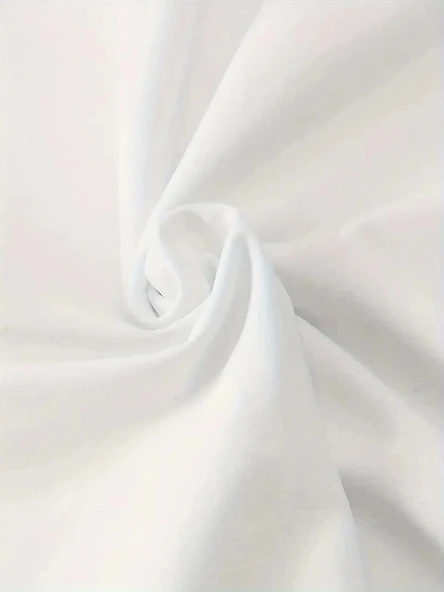 MDB Baskılı Oversize Bisiklet Yaka Tshirt  Beyaz - Resim 3