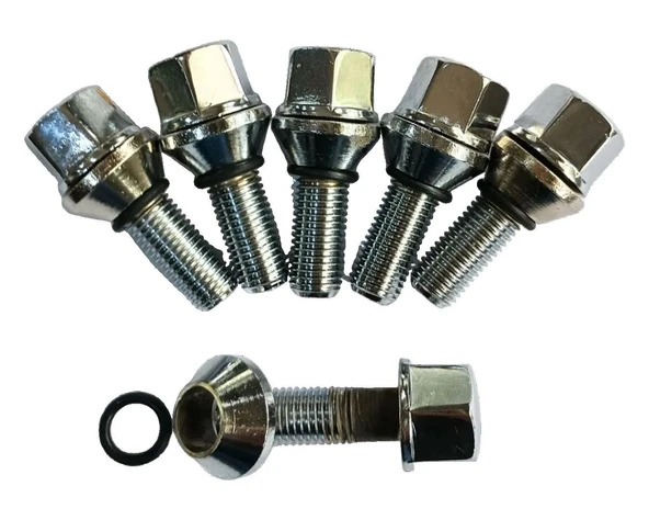 Bijon Krom Kaplı M12x1.5 Aa=19 MM Diş=28 Boy=54mm 5 Adet ürün görseli