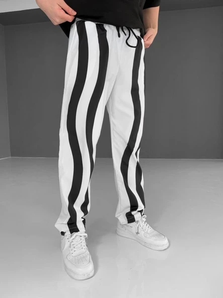 MDB Paraşüt Kumaş Eşofman  Beyaz - Resim 2