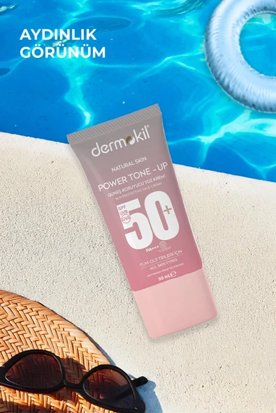 Dermokil Power Tone-Up Ton Eşitleyici SPF 50+ Güneş Koruyucu Yüz Kremi 50 ml - 2