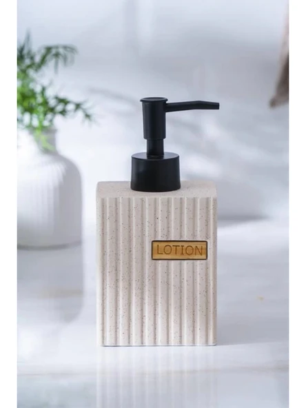 Acar SABJ6985 Vega Siyah Pompalı Bej Renk Porselen Sıvı Sabunluk ürün görseli