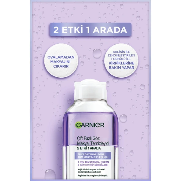 Garnier Çift Fazlı Göz Makyaj Temizleyicisi 2 Etki 1 Arada 125ML - Resim 3