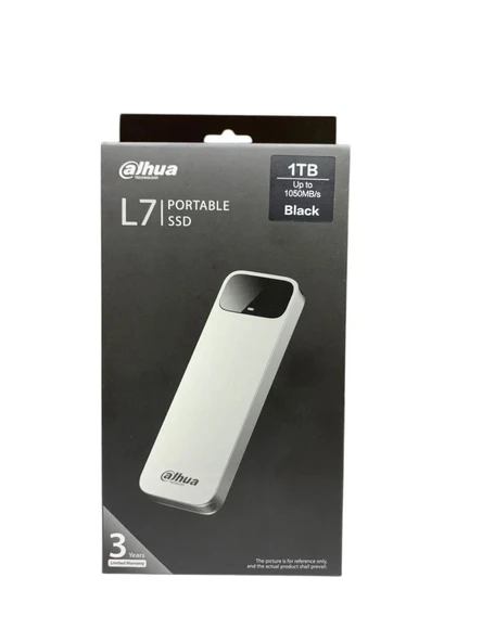 DAHUA 1 TB USB3.2 1050 MB OKUMA 945 MB YAZMA DHI-PSSD-L7-1TB TASINABILIR SSD