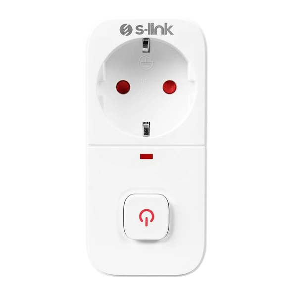 S-link SL-010 16A/250V 750 Joule Anahtarlı Isıya Duyarlı Devre ve Akım Korumalı Tekli Priz S-link - Resim 2