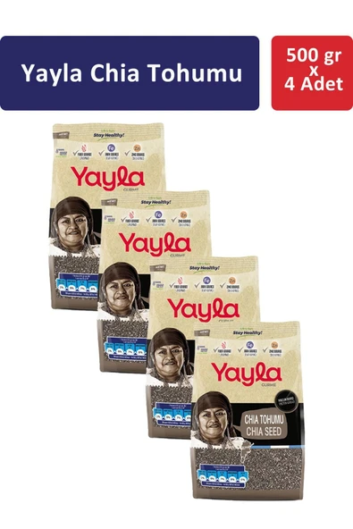 Yayla CHIA TOHUMU 500 gr x 4 Adet