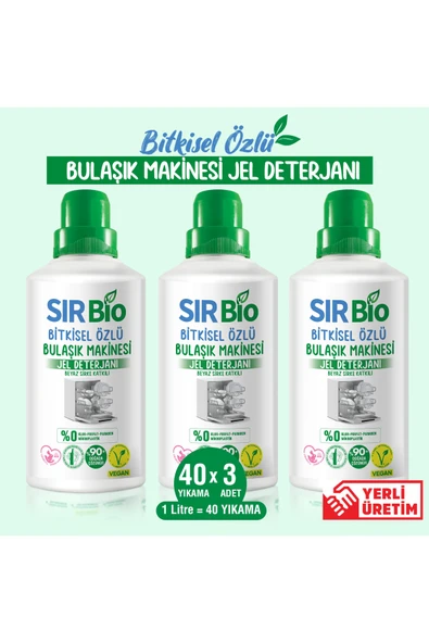 SIR Bio Bulaşık Makine Deterjanı 1000 ml 3'lü (1000 ML X 3 ADET)