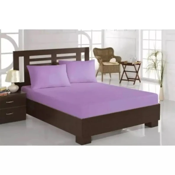 Çift Kişilik Düz Lastikli Çarşaf ve Yastık Kılıfı - 3