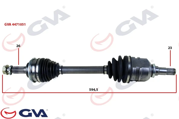 KOMPLE AKS SOL TOYOTA COROLLA 1.6L 4A-FE AE101 AE111 92-00 / 1.3L 2E EE100 EE111 94-00 ABS SİZ ARAÇLAR İÇİN 26X23 KOMPLE BOY 599.5MM 4342020111 4342020112 4342020113 ürün görseli
