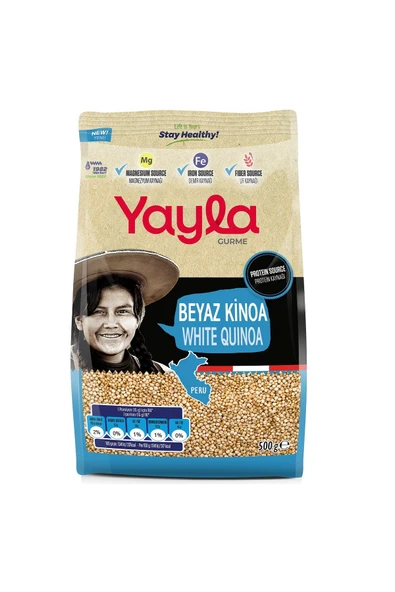 Yayla Gurme Beyaz Kinoa 500 G x 8 Adet (Koli)