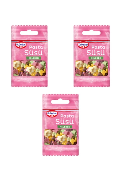 Dr. Oetker Pasta Süsü Kelebek 3'lü Set