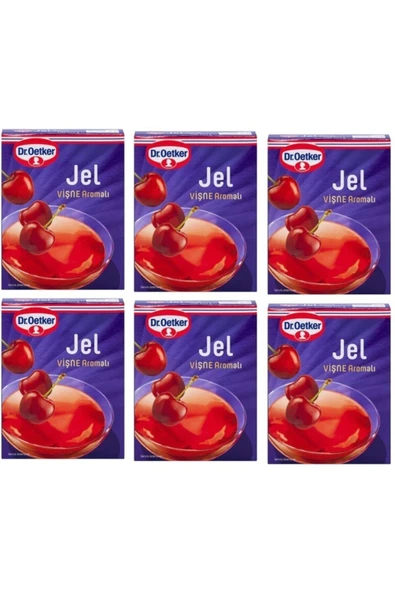Dr. Oetker Dr.oetker Jel Vişne Aromalı 100 Gr X 6 Adet