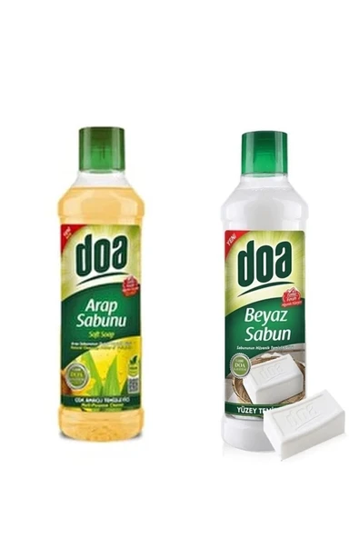 Doa Arap Sabunu 1000 Ml+Beyaz Sabun 1000 Ml 2’Li Set