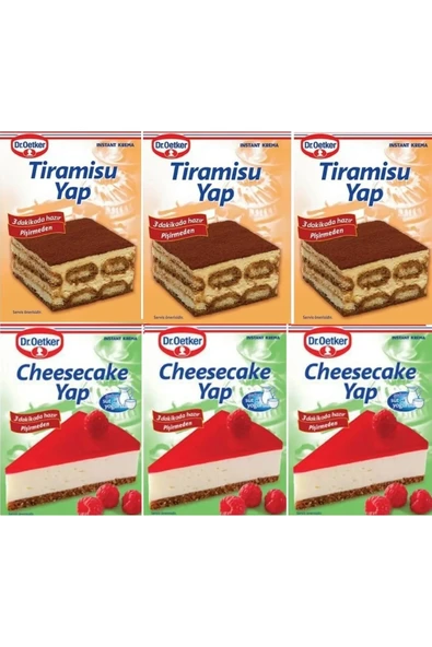 Dr. Oetker 3 Adet Cheesecake Yap 222 Gr+ 3 Adet Tiramisu Yap 127 Gr