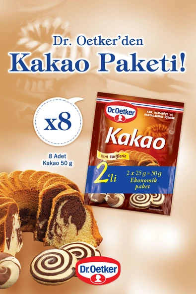 Dr. Oetker Kakao 50g 8'li
