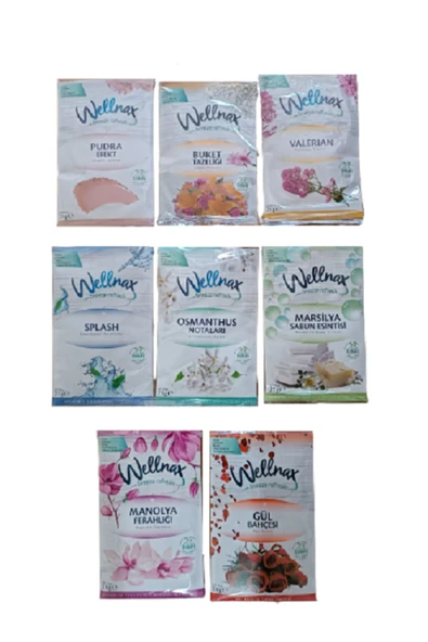 Wellnax Dolap ve Çekmece Kokusu Karma Paket 8 Çeşit