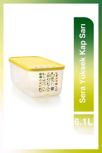 Tupperware Sera Serisi Sarı Yüksek Gıda Saklama Kabı 6.1 Lt