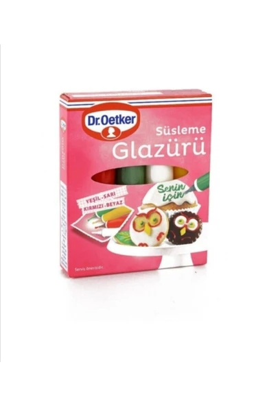 Dr. Oetker Kurabiye Glazürü Süsleme Glazürü 4 Renk