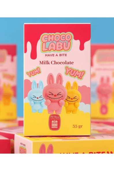 CHOCOLABU Labubu %100 Belçika Çikolatası 24x35Gr-Dubai Cream/Bueno/Lotus Biscoff - 3