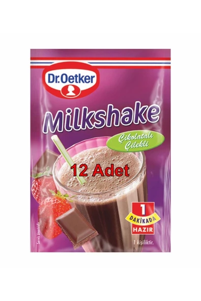 Dr. Oetker Milkshake Çikolatalı Çilekli 12'li