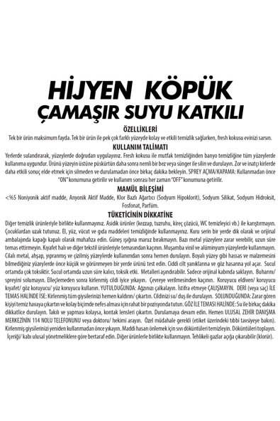 Sır Hijyen Köpük Mutfak & Banyo Çamaşır Suyu Katkılı 750 ml - 2