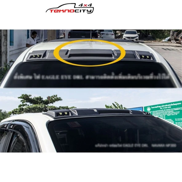 Nissan Navara NP300 2015 + Monvizör  -Tavan kebi- Tavan Şapkası Beyaz ledli ürün görseli