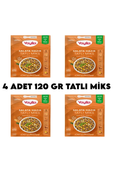 Yayla 4 Adet Tatlı Miks Hazır Salata