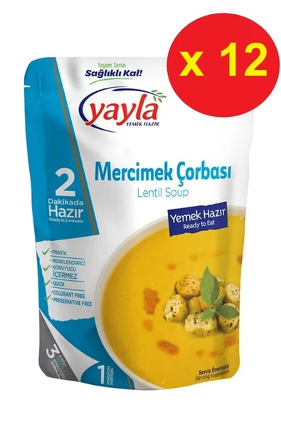 Yayla Yemek Mercimek Çorbası 250 Gr X 12 Adet ürün görseli