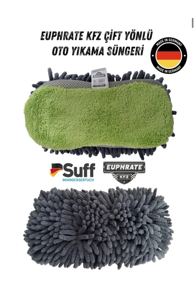 EUPHRATE KFZ Alman Üretim 3770 Jumbo Çift Yönlü Oto Yıkama Süngeri 23x10 Cm Köpük Süngeri - 3