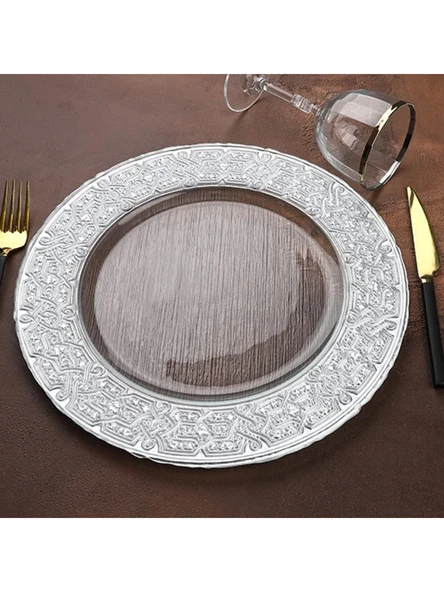 Kosova Gümüş Renk Cam Supla 33 cm ürün görseli 1