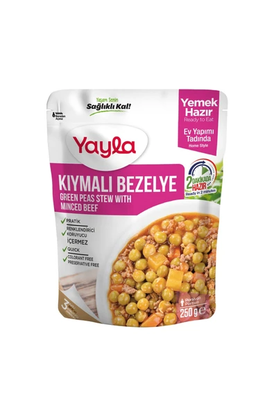 Yayla Yemek Hazır Kıymalı Bezelye 250 gr
